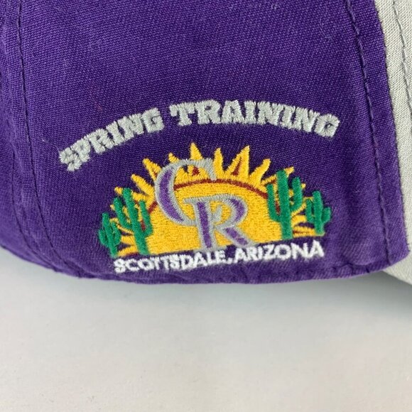 Colorado Rockies MLB Purple Gray 47 Brand Clean Up Spring Training Strapback Hat - Picture 4 of 8